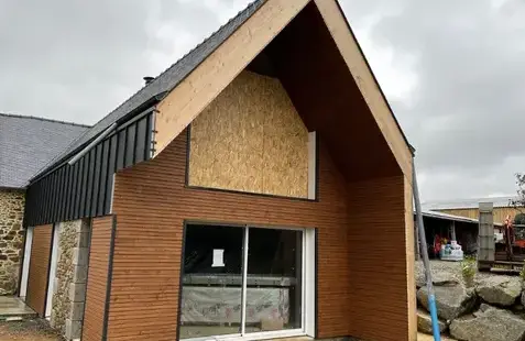 extension maison bois Plédran-5